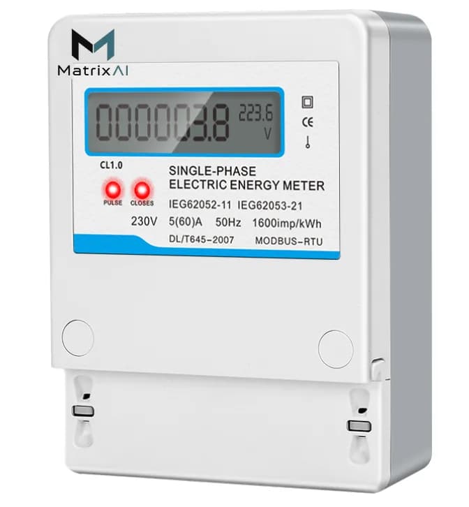 Single Phase Wall Mount Energy Meter — Modbus Energy Meters